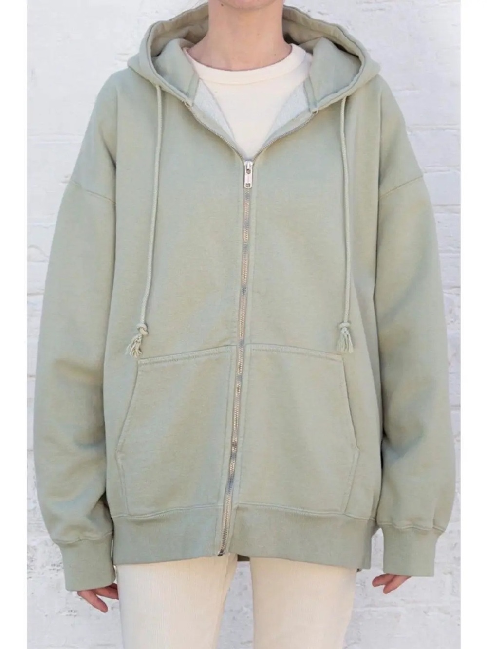 Brandy Melville Oversized Christy Hoodie Sage Green